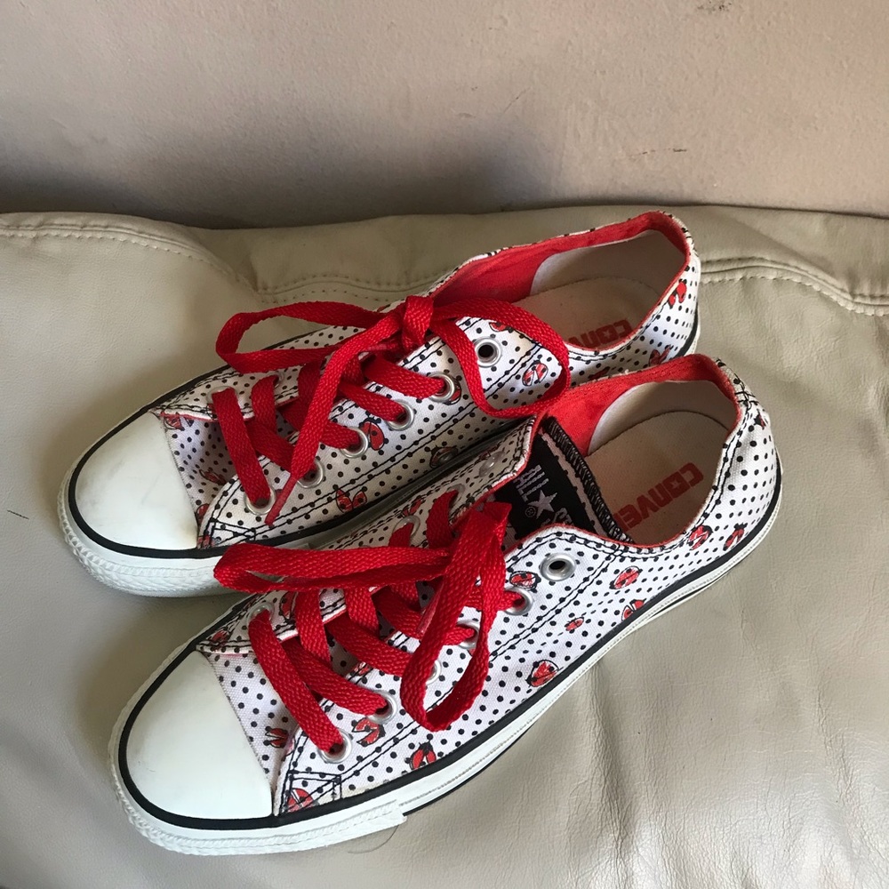 SOLD Converse All Star Ladybug Sneakers Shoes 7 - Picture 4 of 5
